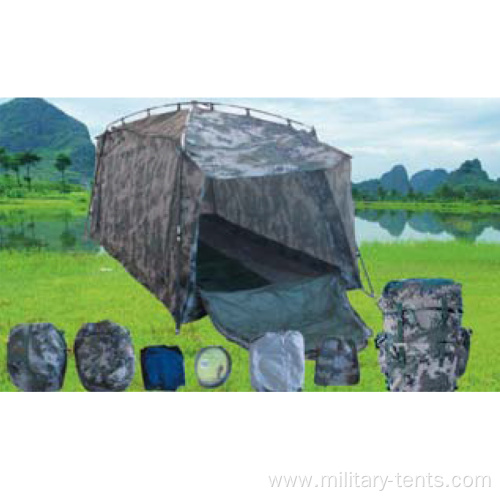 Military marching rucksack tent